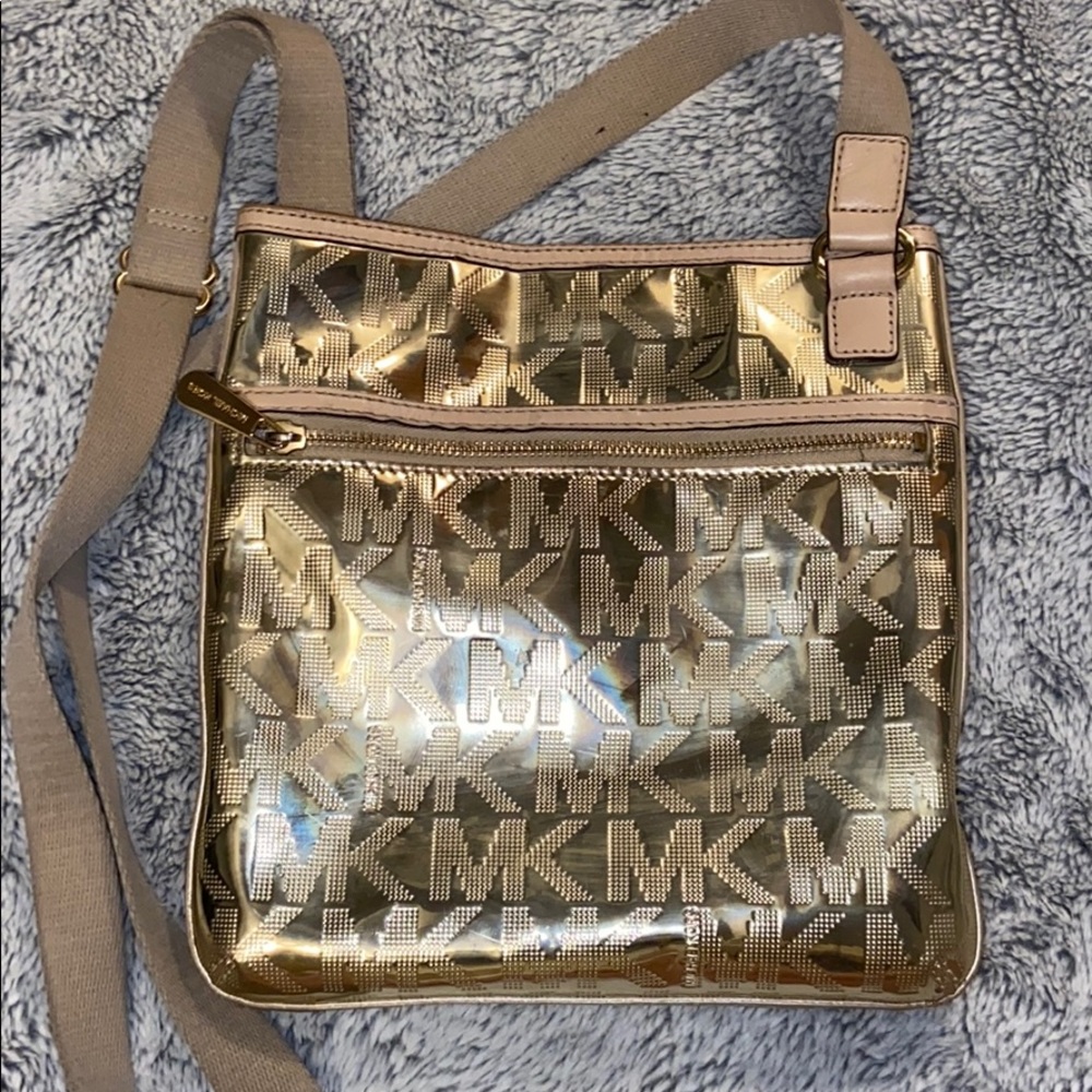Michael Kors Metallic Gold CrossBody
